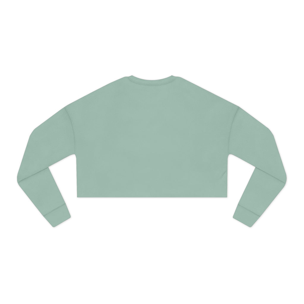 Women's Cropped Sweatshirt — Minimal Gold Infinity Logo, Casual Everyday Crop